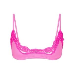 SKIMS FITS EVERYBODY LACE SCOOP BRALETTE LIMITED EDITION: TAFFY TONAL SMALL